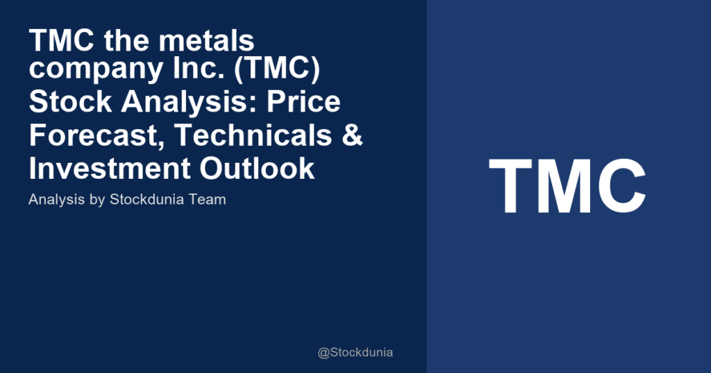 TMC the metals company Inc. (TMC) Stock Analysis: Price Forecast, Technicals & Investment Outlook